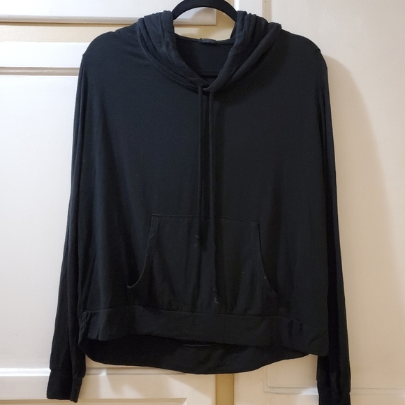 John Galt Women's Cropped Hooded Sweatshirt - Picture 2 of 7